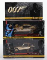 Two Boxed Corgi Toys James Bond 40th Anniversary Gold plated Aston Martin