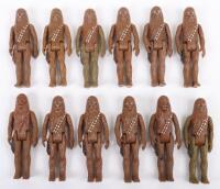 Twelve Loose Vintage Star Wars Chewbacca Figures