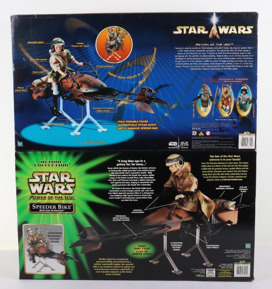 Poupée Star Wars Hasbro 2003 - Princesse Leia (tenue D'Endor) Sur Speeder Bike - 30 Cm