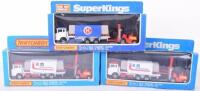 Three Matchbox Superkings K34 DAF Pallet Truck with Fork lift Trucks