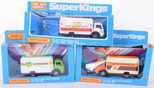 Three Boxed Matchbox Superkings Ford Security Trucks