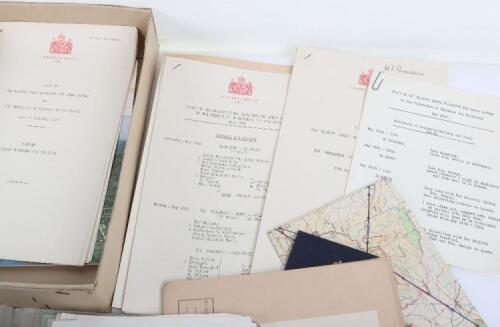 Important Archive of Reports, Signed Cards, Photographs Retained by Captain W.F.Richardson a "member of Elizabeth the Queen Mother's Household"