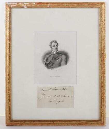 Signature of the Duke of Wellington