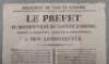 Unusual Original "Poster" Le Prefect du Department de Tarn et Garonne B.du Molart, 13 avril 1814 - 2