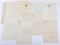 Paul Leclercq, Documents Relating to his Promotions and Transfer in the Belgian Army Between 1900 and 1946