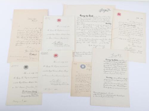 Various Award Documents for British Awards