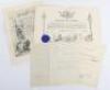 Three Award Documents to an Italian Naval Officer