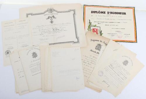 Collection of Documents and Awards to "Capitaine" Julien Auguste Delforge
