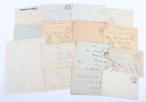 Collection of Great War letters some send by T.G.Barrinton Ward, (Lieut?)