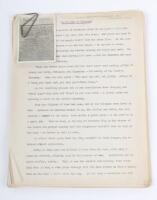 Interesting WW2 Photo Illustrated Typed Manuscript by a US Medical Officer