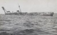 Scarce Framed Photograph of the Scuttling of German Battle Cruiser SMS Derfflinger at Scapa Flow 1919