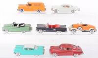 Seven Unboxed Brooklin White Metal USA Cars