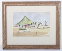 Watercolour Painting “Erecting Tents Aden”