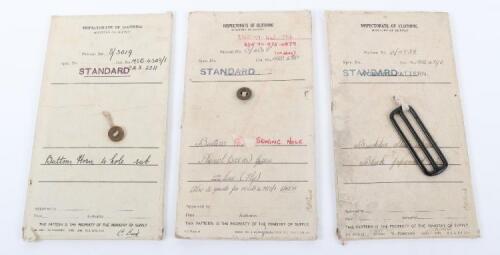 3x Inspectorate of Clothing Ministry of Supply Pattern Cards