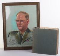 Important Archive & Pastel Portrait to Captain Robert P Hare USAAF Who Became Commanding Officer HQ Squadron 29 Bombardment Group (H) Air Force Combat Command