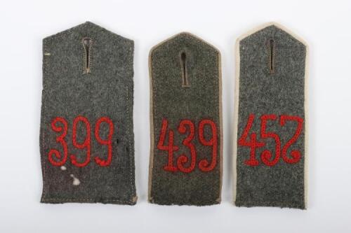 3x WW1 German Field Grey Other Ranks Shoulder Straps