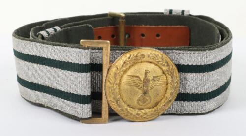 Rare Third Reich Full Parade Senior Forestry Official from Baden / Hesse Brocade Belt and Buckle