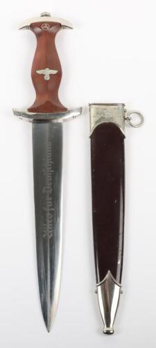 Third Reich SA Dress Dagger with Engraved Inscription to the Scabbard by Friedrich Plucker Jr