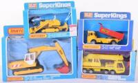 Four Boxed Matchbox Superkings Construction Vehicles