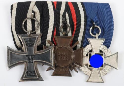 WW1 / WW2 German Court Mounted Medal Group of Three