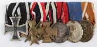 Rare WW1 / WW2 German 1936 Olympics Court Mounted Medal Group of Six