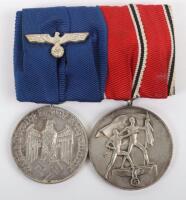 WW2 German Armed Forces Court Mounted Medal Pair