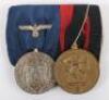 WW2 German Armed Forces Court Mounted Medal Pair