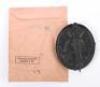 WW2 German Black Wound Badge in Paper Packet of Issue by Franz Klast & Sohne, Gablonz a.N. - 2