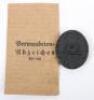 WW2 German Black Wound Badge in Paper Packet of Issue by Overhoff & Cie Ludenscheid