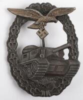 Third Reich Luftwaffe Panzer Assault Badge L/58 Rudolf Souval Type