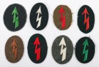 8x WW2 German Signals Blitz Arm Badges