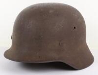 WW2 German M-40 Pattern Camouflaged Steel Combat Helmet