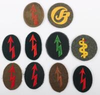 8x WW2 German Signals Blitz Arm Badges