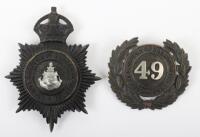 Two County Borough of Barrow-In-Furness Police Helmet Plate