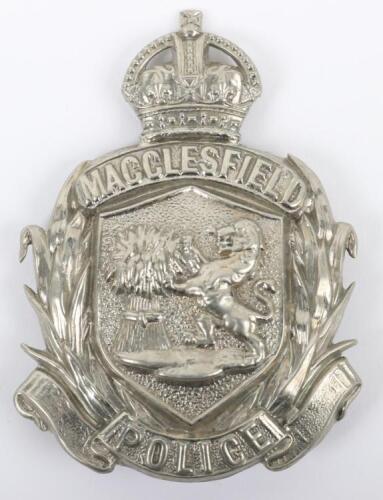 Macclesfield Police pre 1935 Helmet Plate Kings crown