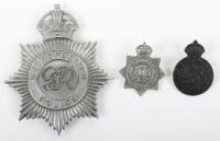 Three Metropolitan Police Kings Crown Badges