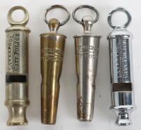 Four Liverpool City Police whistles