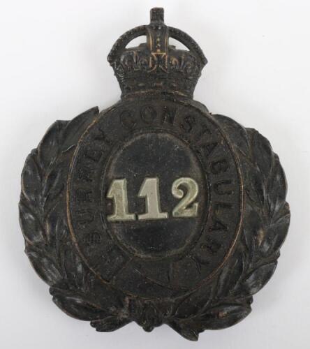Surrey Constabulary Kings Crown Helmet Plate Pre 1935