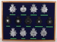 Thirteen Obsolete Welsh Police Helmet Plates