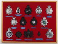 Fourteen Obsolete Police Helmet Plates