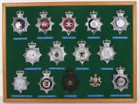 Fourteen Obsolete Police Helmet Plates