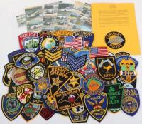 Collection of Sixty Obsolete USA Police Cloth Patch Badges,