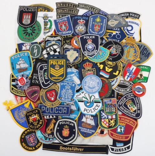 Large Collection of Obsolete Overseas Police Cloth Badges