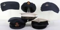 RAF Caps/hats, including two officers RAF forge side caps