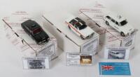 Three Crossway Hand built white metal Triumph Police Models