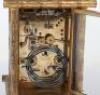 A fine 19th century gilt brass French Drocourt carriage clock with porcelain panel with cloisonne decoration in the Oriental taste, circa 1880 - 7