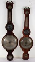 Two George III banjo barometers, by Soldini of Wincanton and Pini of London