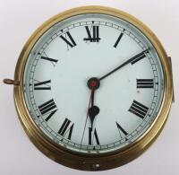 An early 20th century brass ships clock