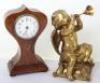 A French 19th century brass and porcelain mantle clock by Richard & Cie Paris & London - 2