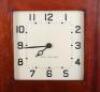 Blick-Electric Stained wood cased electric regulator-type wall clock - 3